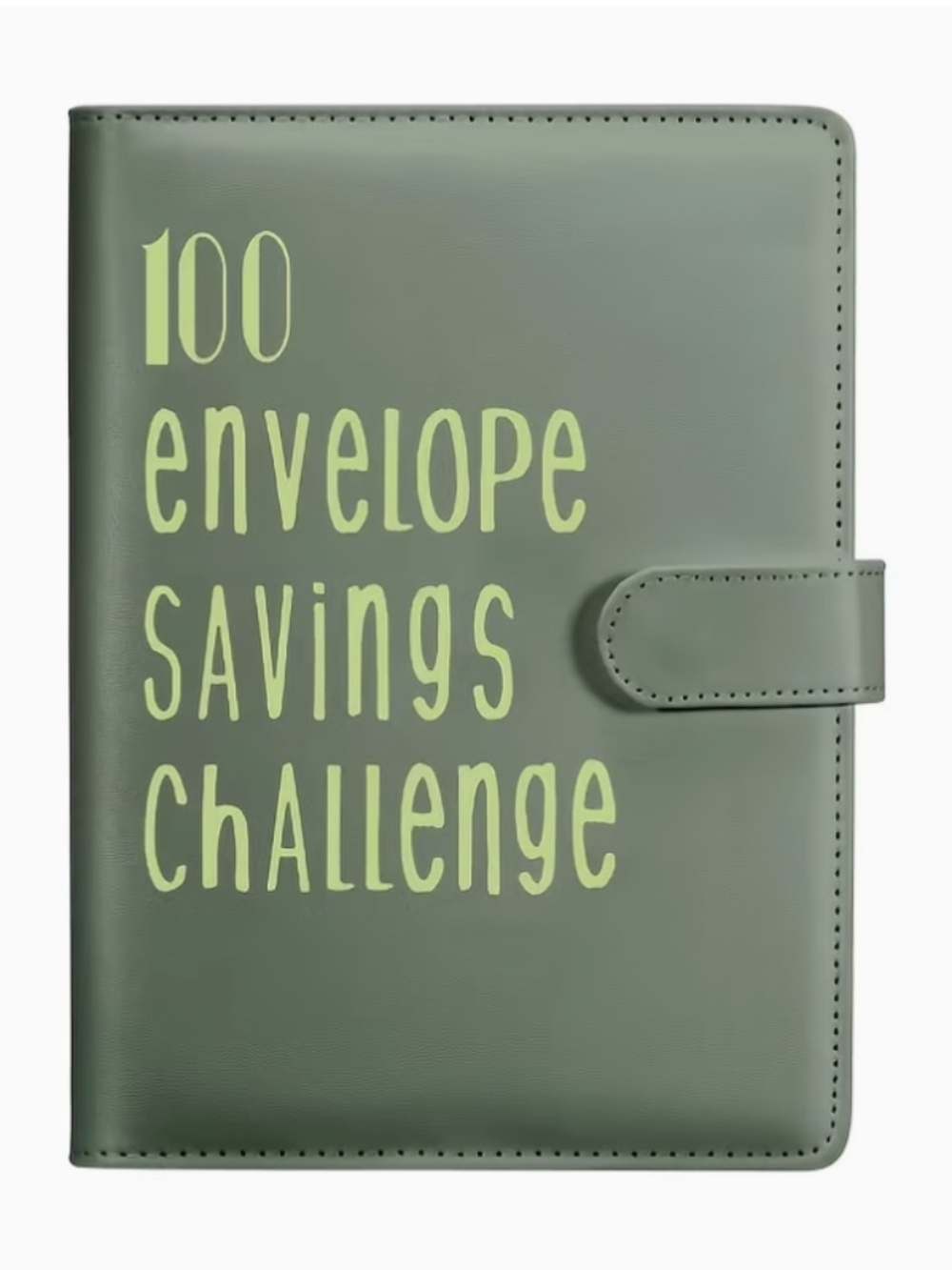 100-Envelope 100-Day Money Saving Challenge Book - GREEN Brand New
